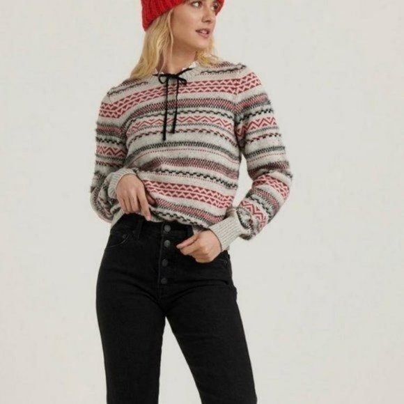 Lucky Brand Sweaters - Lucky Brand Striped Fair Isle Pattern Knit Sweater Wool blend Women's Size XS